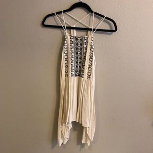 Flowy Embroidered Racerback Tank